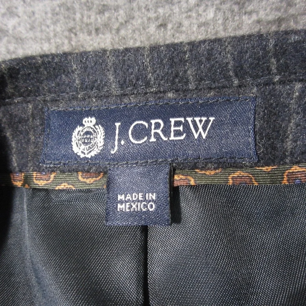 J Crew Legacy‎ Sportcoat Blazer Mens 42L Gray Pinstriped English Wool 3-Button